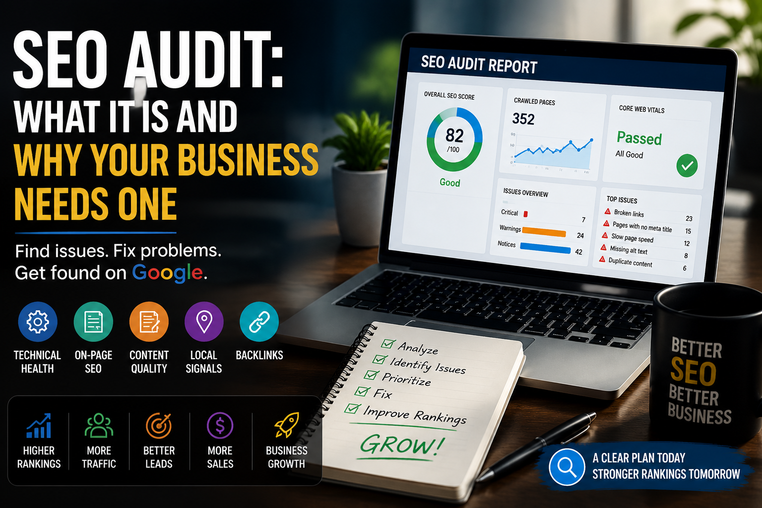 SEO Audit guide — what it is, what it covers, and why your business needs one